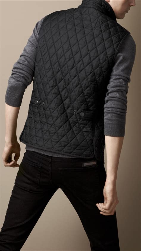 burberry gilet homme|burberry quilted gilet black.